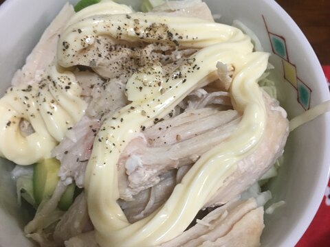 お肉たっぷりタンパク質サラダ